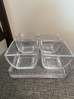 Badash Crystal 4-Bowl Tray, item F3076