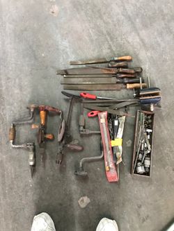 Hand drills and files and bits