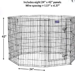 42" Dog Pen/ Puppy Pen With Door 