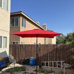 6.5” FT Square Market Umbrella Patio Color: Red Base Not Included