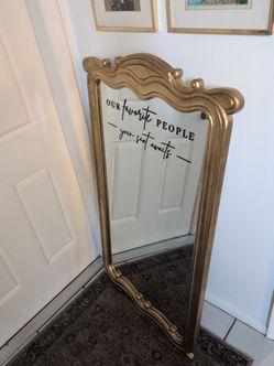Wedding mirror gold