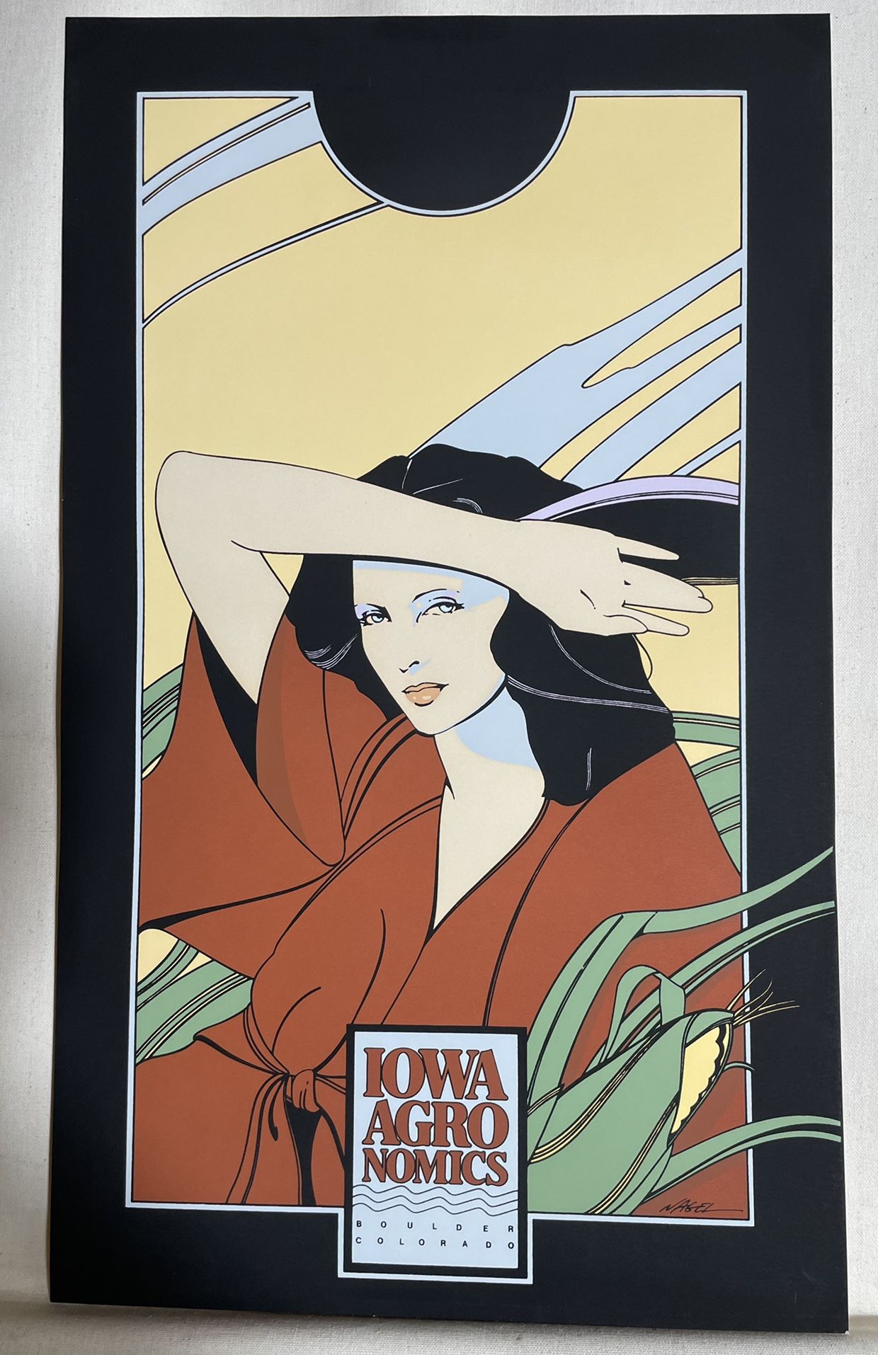 Patrick Nagel IOWA AGRONOMICS Mint Condition 25x15 Perfect Corners stored flat