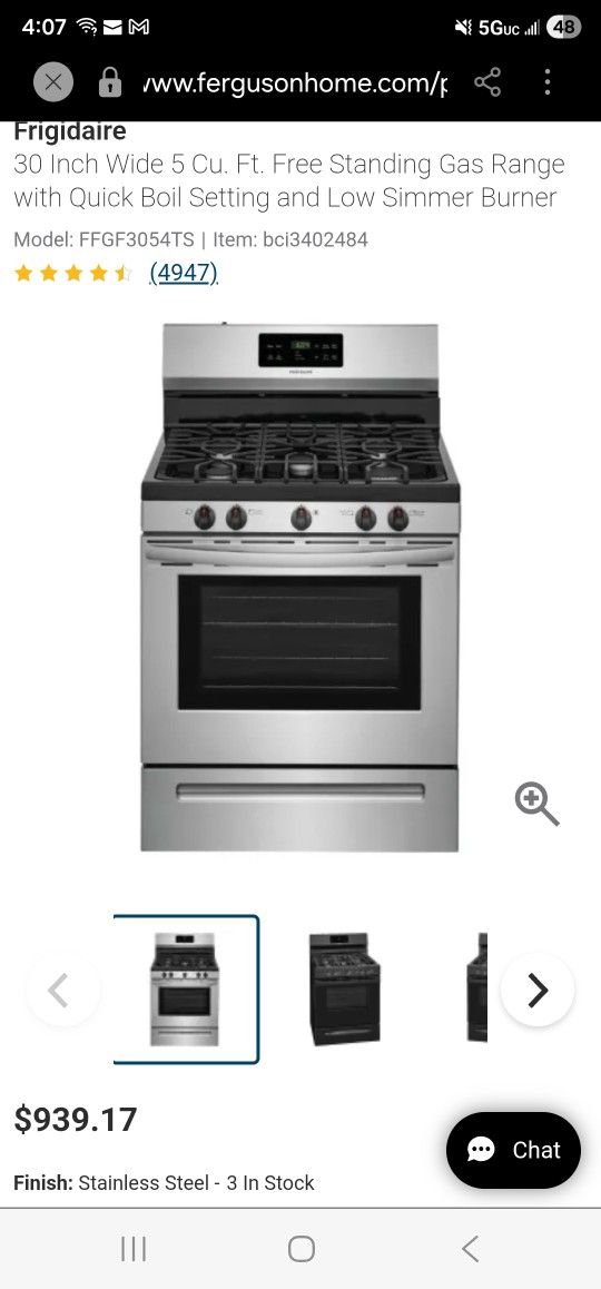 Frigidaire Gas Stove