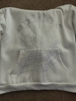 Sp5der Rhinestone Web Hoodie