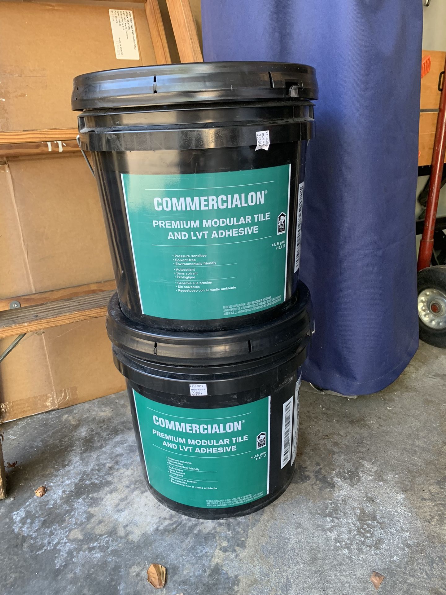 Commercialon Tile And LVT Adhesive 4 Gallon Bucket X 2