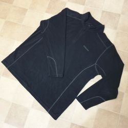 Columbia Men's Lightweight Fleece Pullover Jacket Dark Grey  1/4 zip XXL