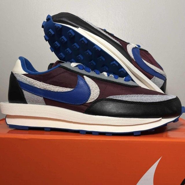 Nikex sacai x Undercover LDWaffle Night Maroon sneakers