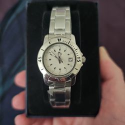 Women's 28mm Silver Tone TFX by Bulova Watch, Date Window