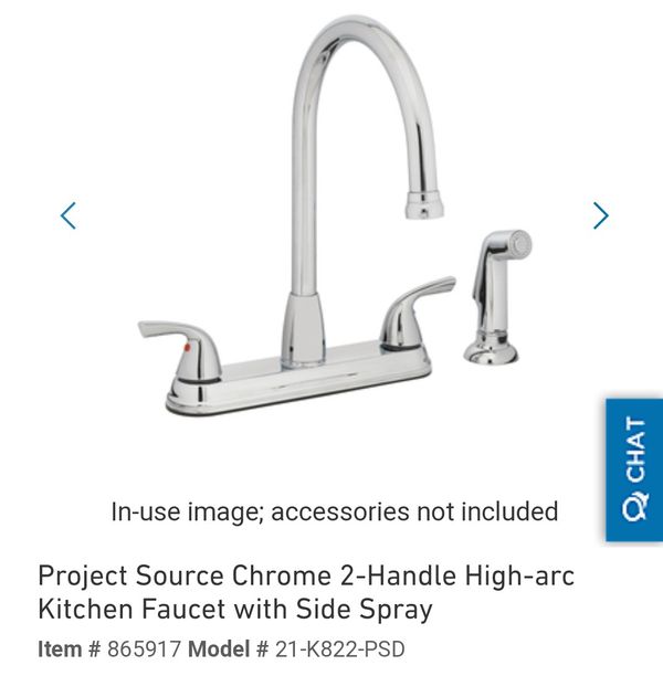Project Source Chrome 2 Handle High Arc Kitchen Faucet With Side Spray For In West Chicago Il Offerup