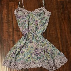 Vintage Victoria Secret Purple floral lace slip