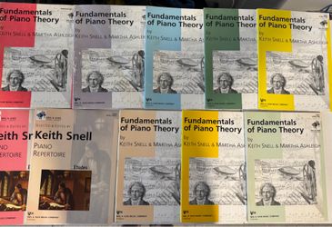 Lot of Keith Snell piano books including Fundamentals of Piano Theory