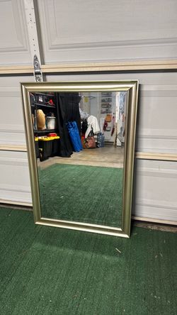 Gold-Tone Framed Wall Mirror