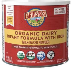 Earth's Best Organic Dairy Baby Infant Formula With Iron 21 Oz New/Sealed