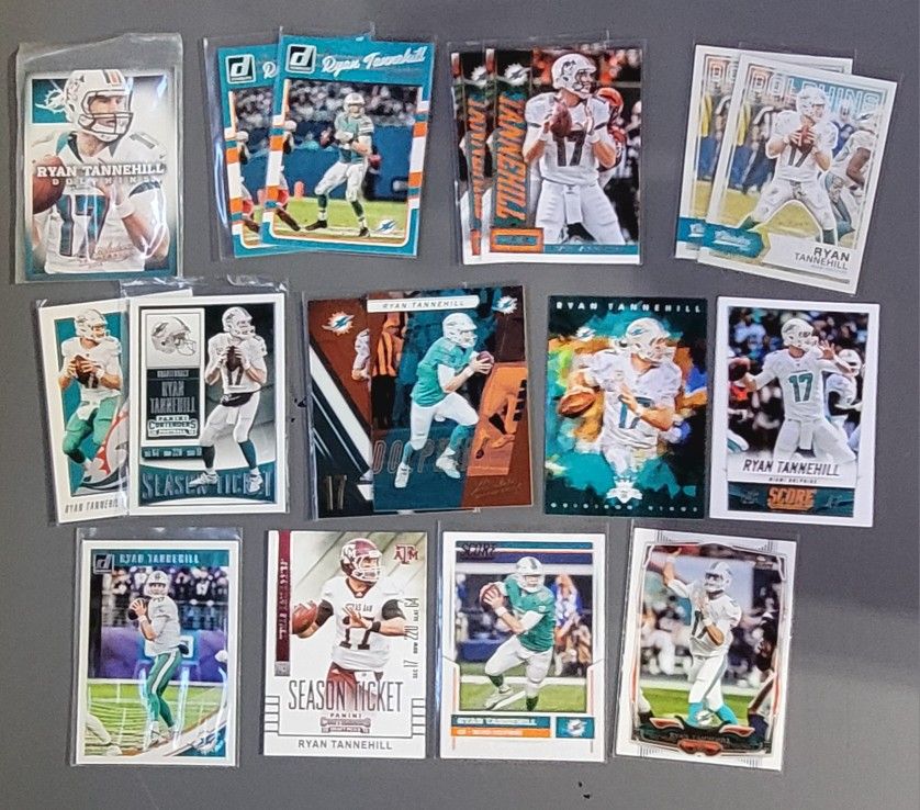 π 17 Card (14 Different) QB Ryan Tannenhill Cards