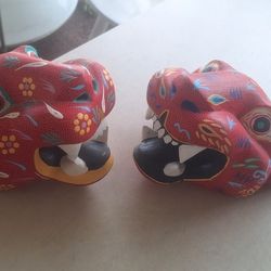 Hand Painted Jaguar Heads