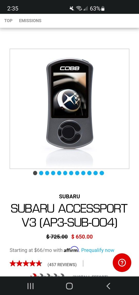 Subaru Cobb Accessport 