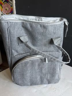 Gray baby Bag with Shoulder Strap