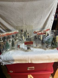 Vintage Christmas Village accessories.
