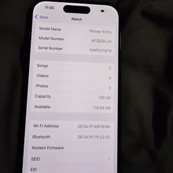 Unlocked Iphone 15 Pro 128gb
