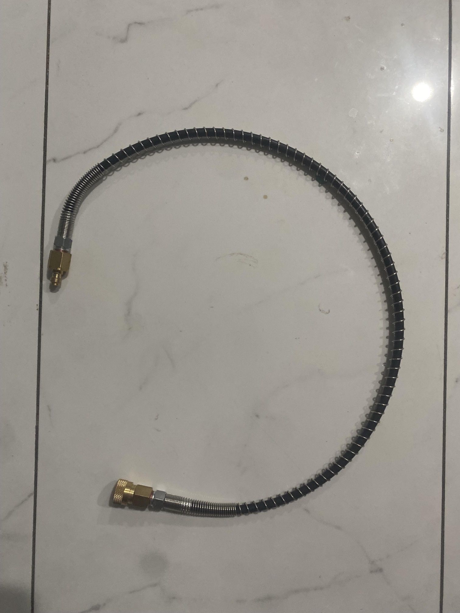 PCP Air Refill Pump High Pressure Hose With Spring Wrapped 50cm M10x1 Thread New