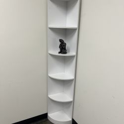 Brand New Corner Bookcase In White
