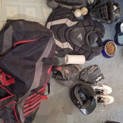 Catchers Gear And Baseball Bag 