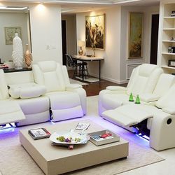 💥FREE DELIVERY💥Brand New POWER, LED, USB  2PC Reclining Sofa Loveseat Set 