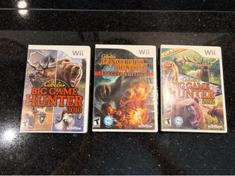 3 Cabela's Big Game Hunter Games for Nintendo Wii 2010 2011 Special Ed. & 2012