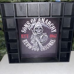 Sons of Anarchy Shot Glass Display Case Wood #A07il 2017 Bradford Exchange