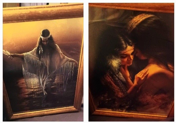 HOME DECOR NATIVE WALL DECOR COLLECTOR NATIVE BEAUTY, GERONIMO APACHE CHIEF, NEW DOLL, LONE WOLF, CANVAS