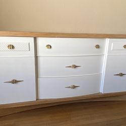 Solid Wood Mid Century Modern Dresser Or Sideboard