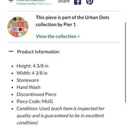 Pier 1 Dessert Plates And Mugs 