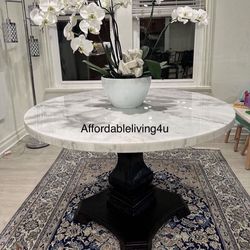 Genuine Marble Pedestal Dining Table Brand New In Box
