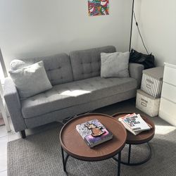Modern Living Room Set – Sofa, Coffee Tables & Rug