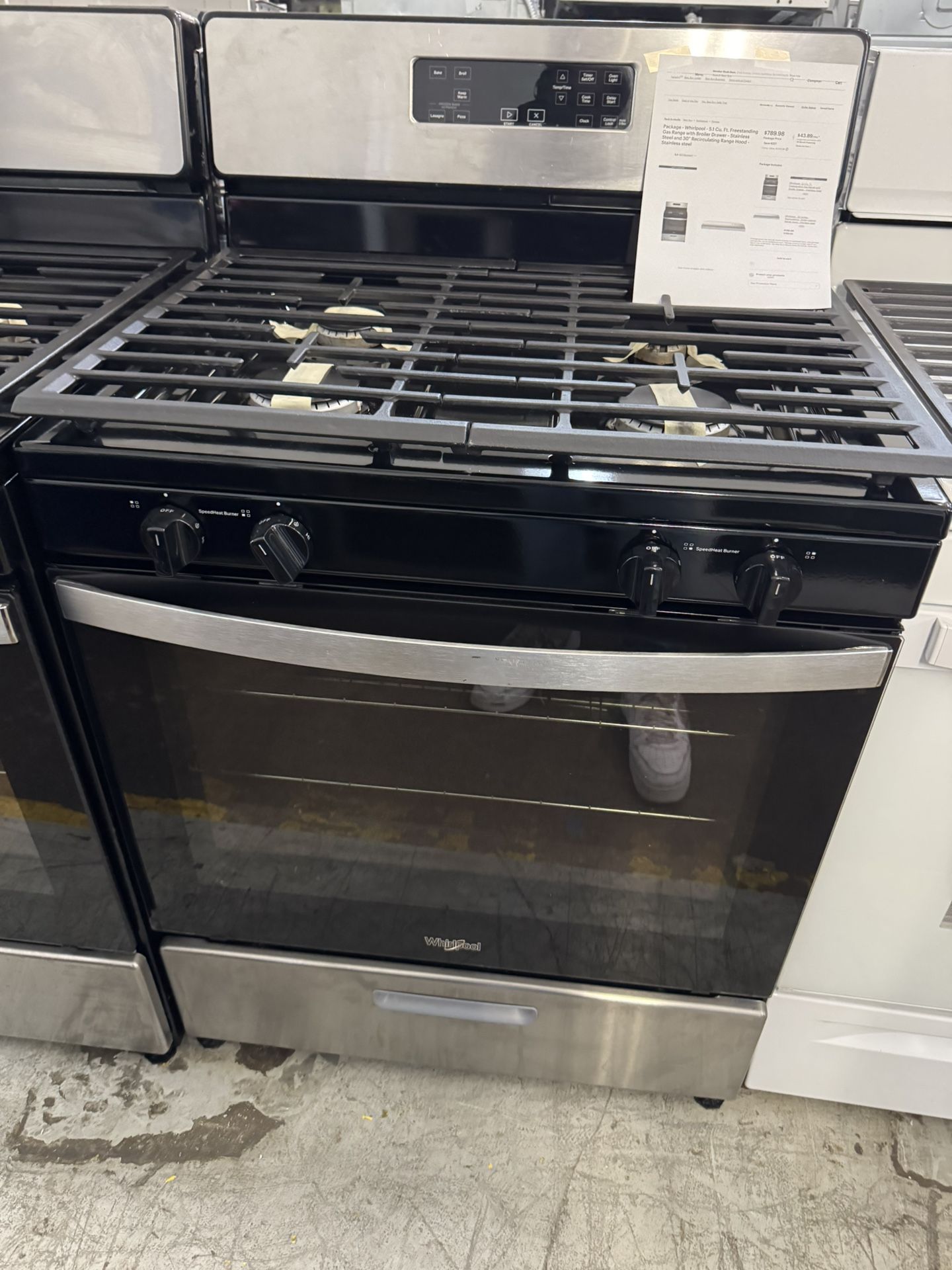 Whirlpool 30” 4 Burner Gas Range
