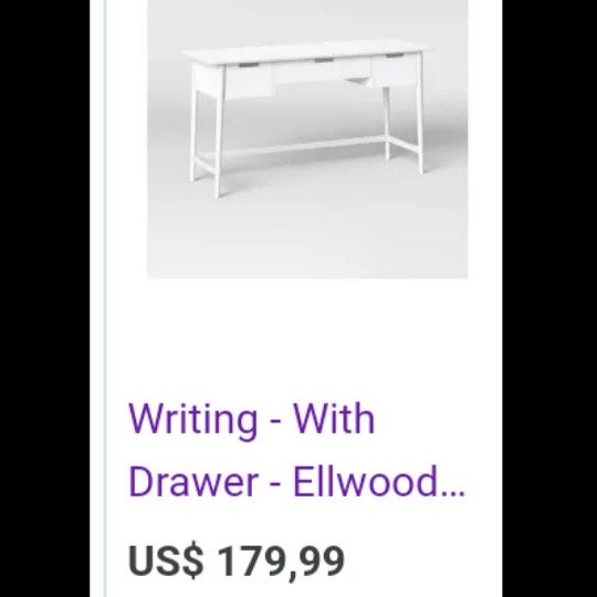 Brand New Ellwood Large Writing Desk With Drawers Project 62 Home & Garden