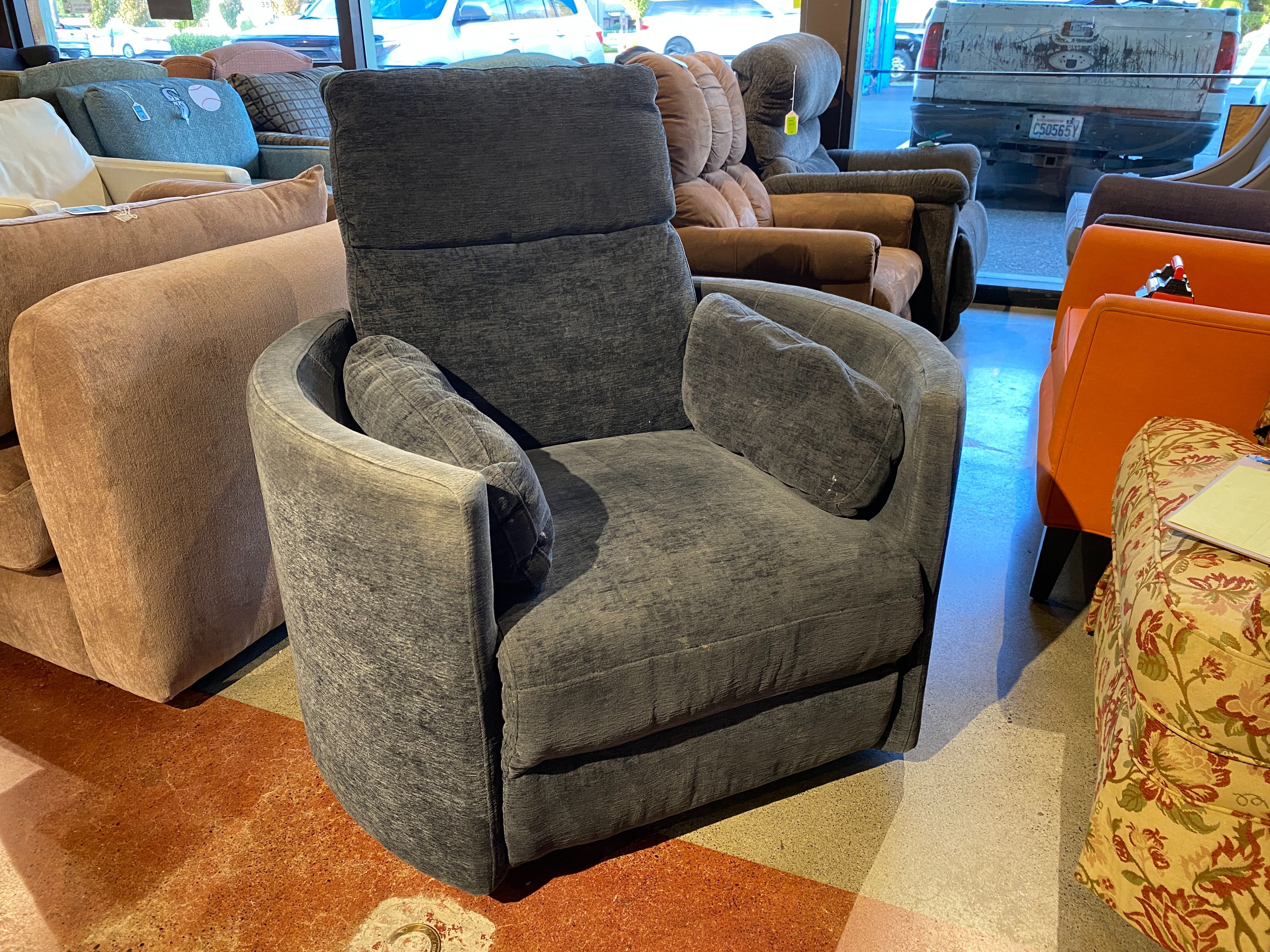 PARKER LIVING Power Swivel Glider Recliner in Dark Grey