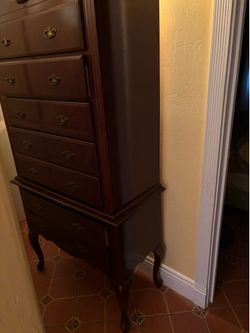 Tall Dark Wood Chest of Drawers 3x6