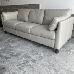 Leather Sofa With Pillows - Free Delivery 