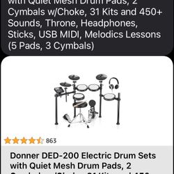 Donner DED-200 Electric Drum Set