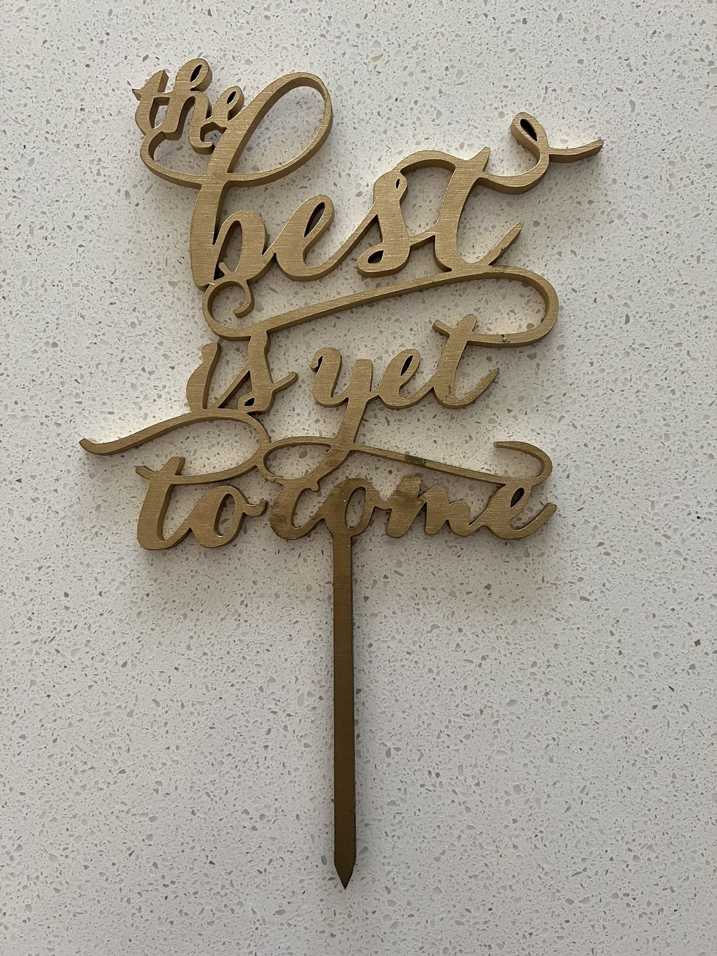 Gold Cake Topper