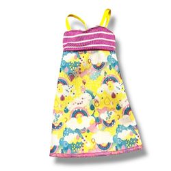 2011 BARBIE FASHIONISTAS DRESS RAINY DAY RAINBOWS CLOUDS FASHION DOLL CLOTHES