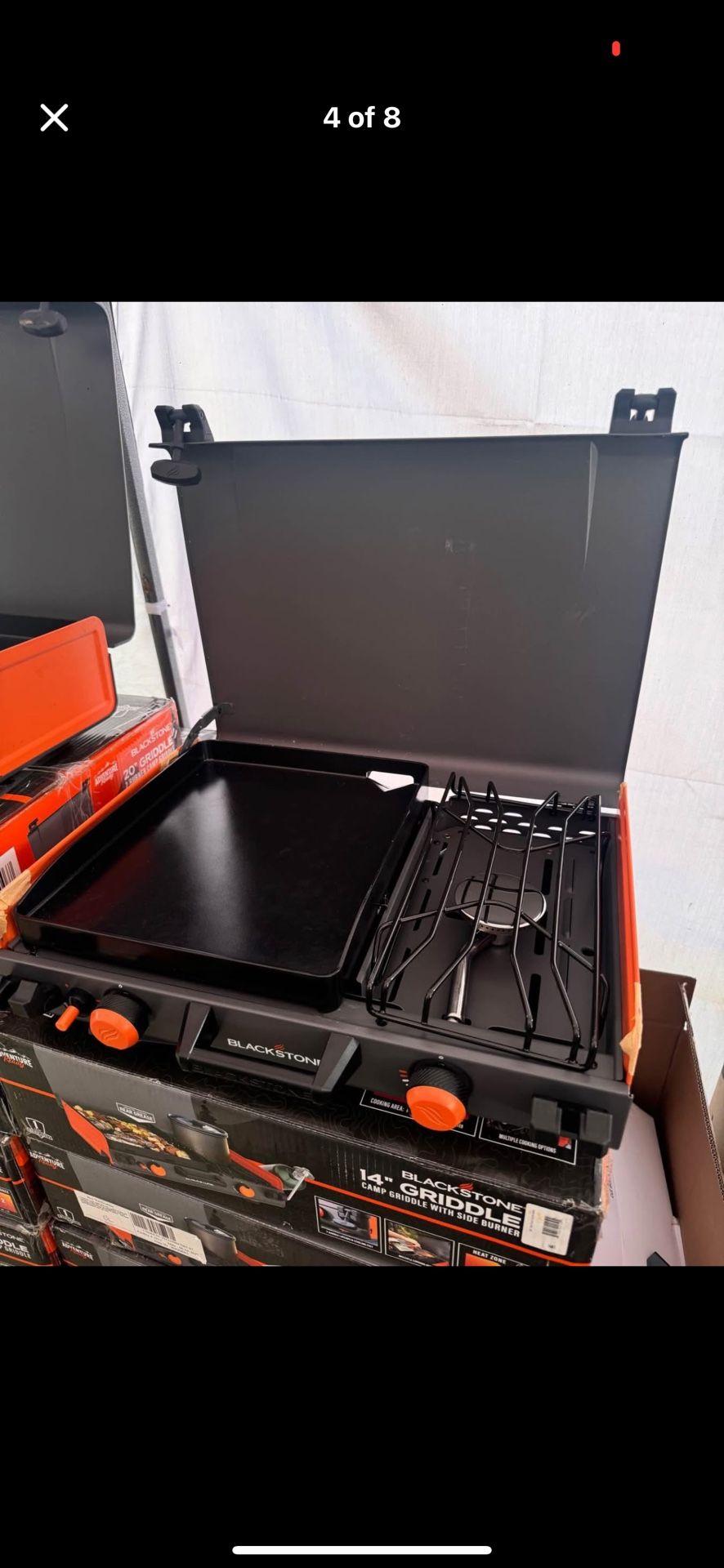 Blackstone Adventure Ready 20"x14" 2-Burner Propane Camping Griddle with Latching Hood and Handle