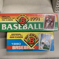 1990 & 1991 Bowman Baseball Card Factory Sealed Sets 