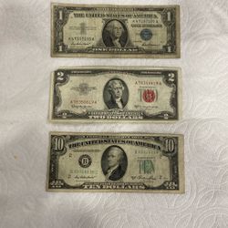 Silver Certificate And Old Currency 