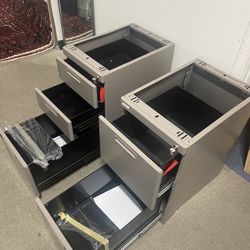 Metal Filing Cabinets Set of Two