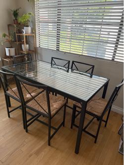 IKEA glass table