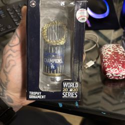 Dodgers World Series Trophy Ornament 