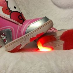 Hello Kitty Light Up Snow Boots  Toddler Size 6,7,8 And 9