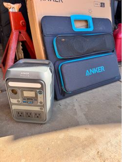 Anker C300 solar generator and Anker 625 100w solar panel